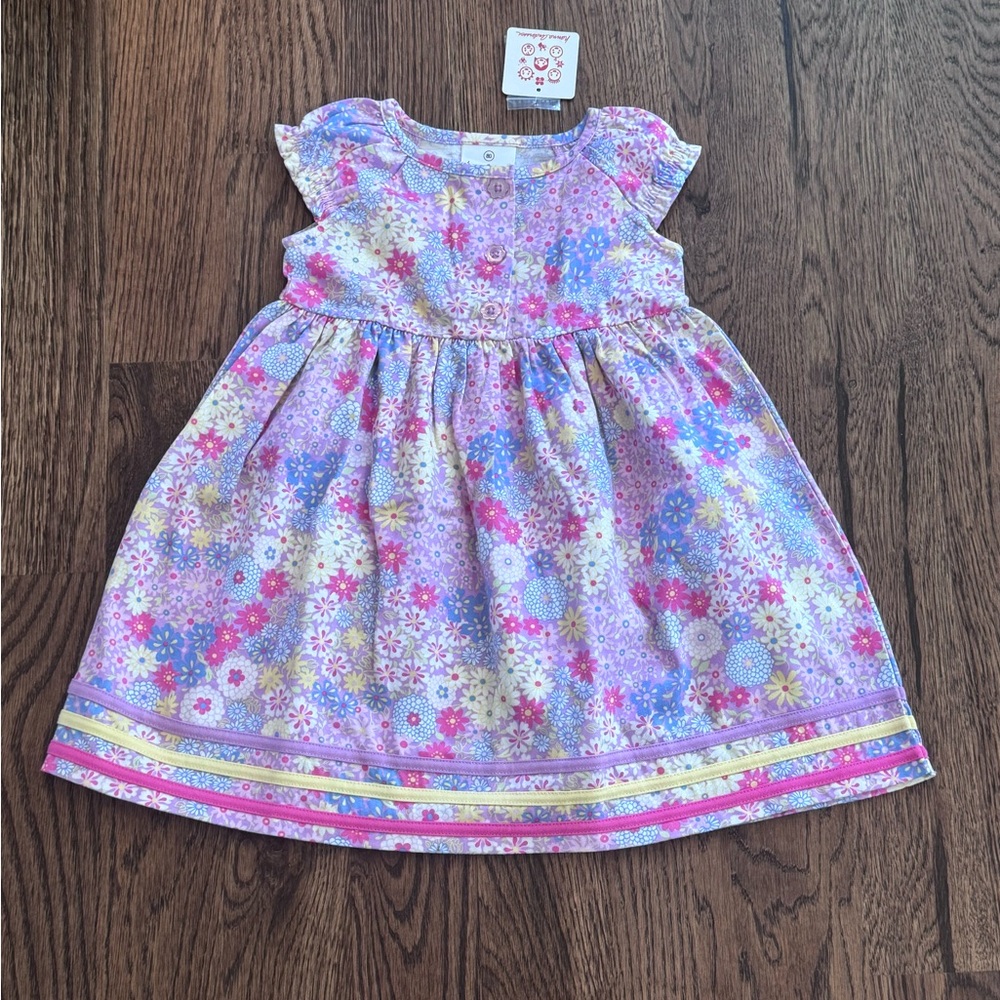 New With Tags Hanna Andersson Lilac Flowers Afar Floral Dress